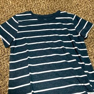Time and Tru Navy + White Striped T-Shirt
